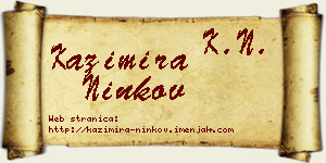 Kazimira Ninkov vizit kartica